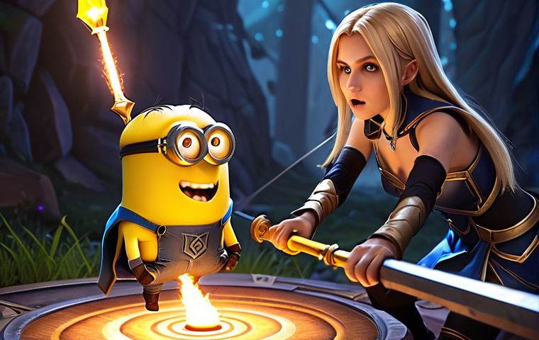 **Lux, League of Legends, casting her "Light Binding" (Q) to snare two targets (enemy champion and minion).** (Focus on the strategic use of the skill)